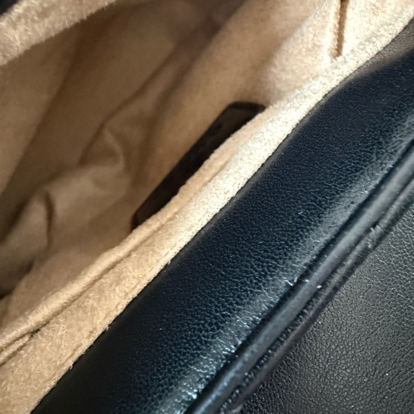 Brand New GG Gucci Marmot Black Leather Handbag/Crossbody Bag. - Picture 8 of 17